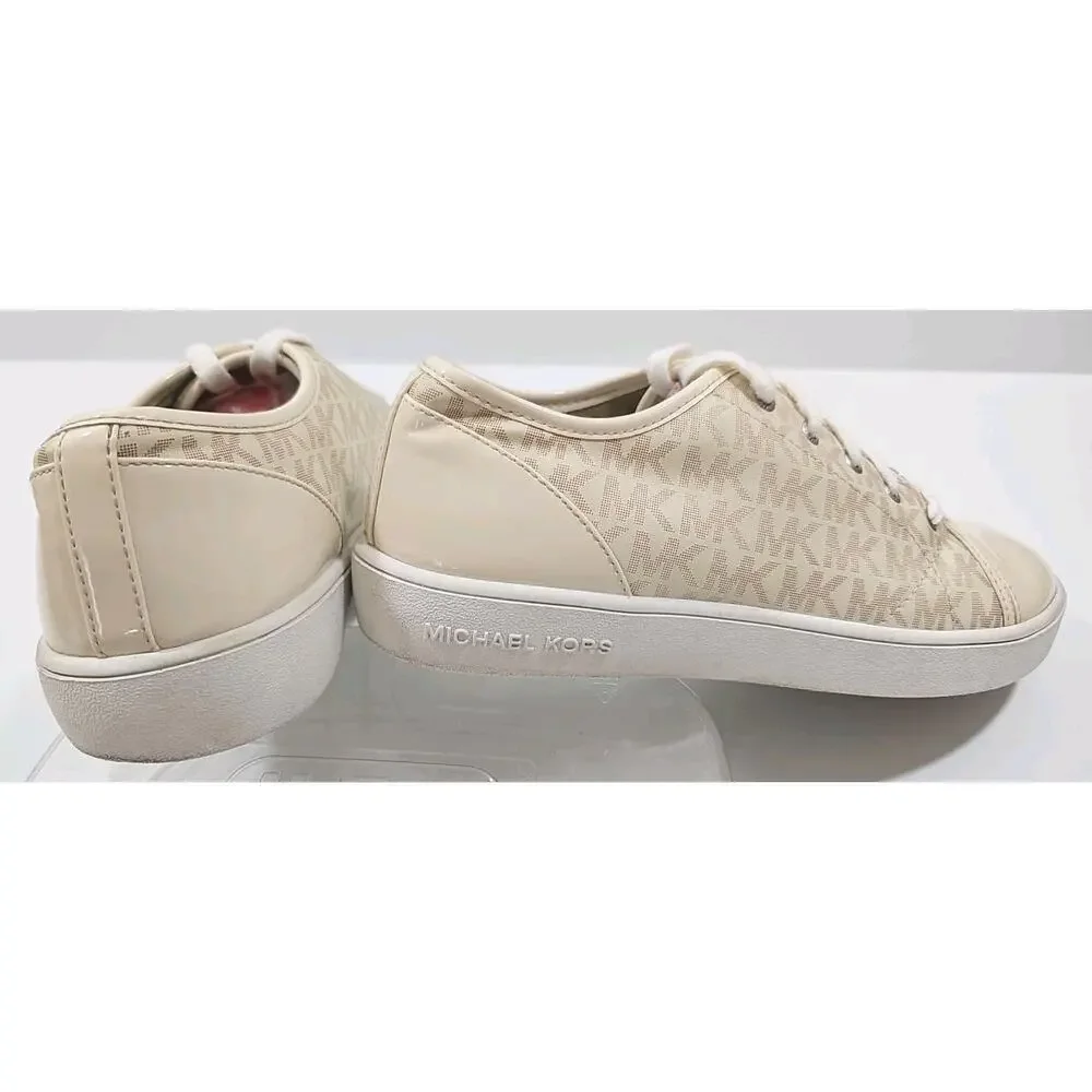 Michael Kors ~ Girls US Size 5Y ~Ivy Dee Vanilla Color Sneakers Shoes Logo.